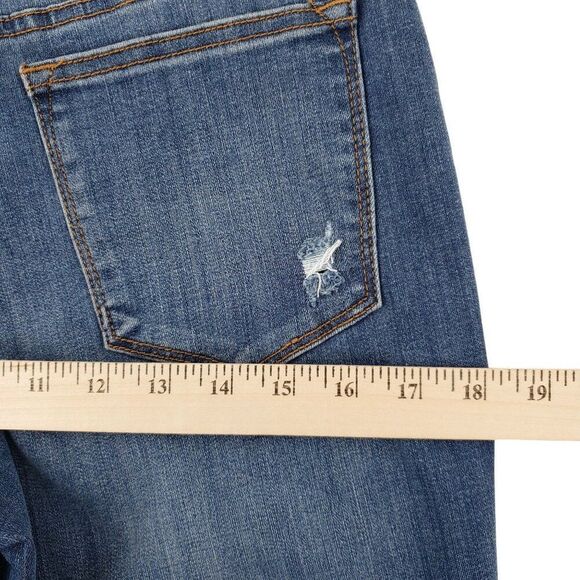 Judy Blue Jeans Women's Size 7/28 Boyfriend Pull On Distress Stretch Denim - Picture 7 of 10